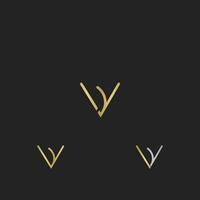 VY, YV, V AND Y Abstract initial monogram letter alphabet logo design vector