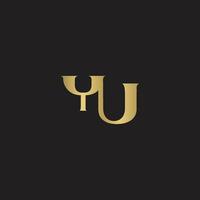 Alphabet Initials logo UY, YU, Y and U vector