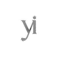 Alphabet letters Initials Monogram logo YI, IY, Y and I vector