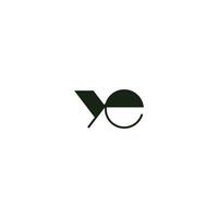 alfabeto letras iniciales monograma logo ey, ye, e y y vector