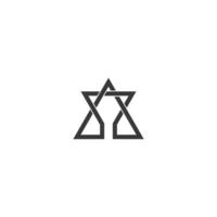 Alphabet letters Initials Monogram logo AY, YA, A and Y vector