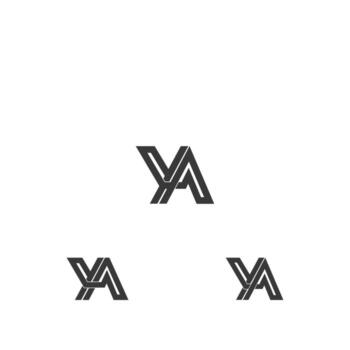 Alphabet letters Initials Monogram logo AY, YA, A and Y vector