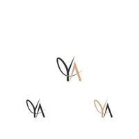 Alphabet letters Initials Monogram logo AY, YA, A and Y vector