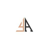 Alphabet letters Initials Monogram logo AY, YA, A and Y vector