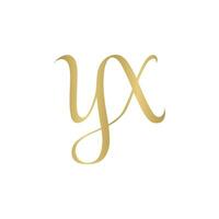 YX, XY, X AND Y Abstract initial monogram letter alphabet logo design vector