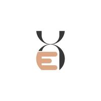 Alphabet Initials logo XE, EX, E and X vector