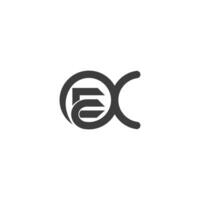 Alphabet Initials logo XE, EX, E and X vector