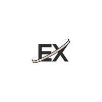 Alphabet Initials logo XE, EX, E and X vector