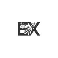 Alphabet Initials logo XE, EX, E and X vector