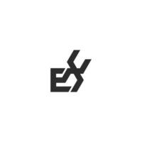 Alphabet Initials logo XE, EX, E and X vector