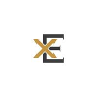 Alphabet Initials logo XE, EX, E and X vector