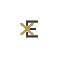 Alphabet Initials logo XE, EX, E and X vector