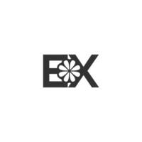 Alphabet Initials logo XE, EX, E and X vector