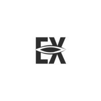 Alphabet Initials logo XE, EX, E and X vector