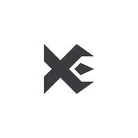 alfabeto iniciales logo xe, ex, mi y X vector