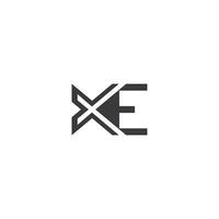 Alphabet Initials logo XE, EX, E and X vector