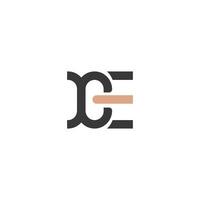 Alphabet Initials logo XE, EX, E and X vector