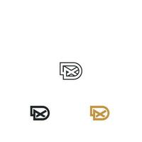 DX, XD, D AND X Abstract initial monogram letter alphabet logo design vector