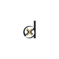 DX, XD, D AND X Abstract initial monogram letter alphabet logo design vector