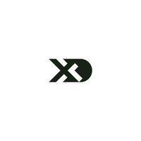 DX, XD, D AND X Abstract initial monogram letter alphabet logo design vector