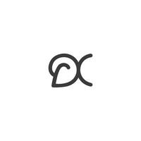 DX, XD, D AND X Abstract initial monogram letter alphabet logo design vector