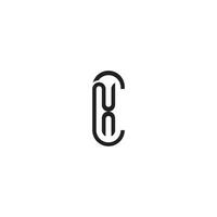 Alphabet letters Initials Monogram logo XC, CX, X and C vector