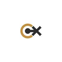 Alphabet letters Initials Monogram logo XC, CX, X and C vector