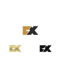 alfabeto letras iniciales monograma logo xc, cx, x y c vector