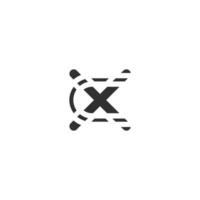 Alphabet letters Initials Monogram logo XC, CX, X and C vector
