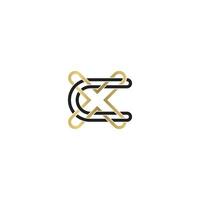 Alphabet letters Initials Monogram logo XC, CX, X and C vector