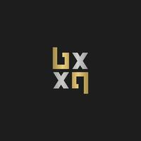 Alphabet Initials logo BX, XB, X and B vector