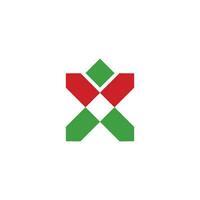 plantilla de diseño de logotipo de letra inicial x vector