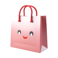 AI generated 3D Rendering of a Colorful Shopping Bag on Transparent Background - Ai Generated png