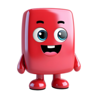 AI generated 3D Rendering of a Funny Cartoon Character on Transparent Background - Ai Generated png