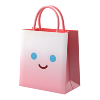 AI generated 3D Rendering of a Colorful Shopping Bag on Transparent Background - Ai Generated png