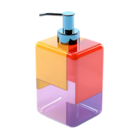 ai generado 3d representación de un agua o perfume botella en transparente antecedentes - ai generado png