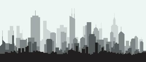 Modern City Skyline on white background. vector