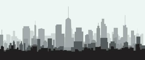 Modern City Skyline on white background. vector