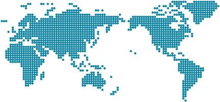 circulo forma mundo mapa en blanco antecedentes. vector