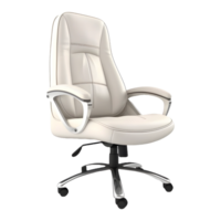 vit kontor stol på transparent bakgrund - ai genererad png