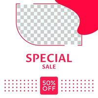 SPECIAL SALE OFFERS AND PROMOTION TEMPLATE BANNER DESIGN.COLORFUL FLAT COLOR BACKGROUND VECTOR. GOOD FOR SOCIAL MEDIA POST, COVER , POSTER vector