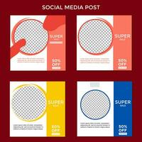 ABSTRACT SOCIAL MEDIA BANNER TEMPLATE SALES SET. EDITABLE COVER DESIGN PROMOTION SALE VECTOR