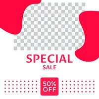 SPECIAL SALE OFFERS AND PROMOTION TEMPLATE BANNER DESIGN.COLORFUL FLAT COLOR BACKGROUND VECTOR. GOOD FOR SOCIAL MEDIA POST, COVER , POSTER vector