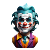 AI generated joker bust on transparent background png