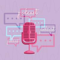 Colored podcast cover Vector