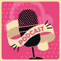 Colored podcast cover Vector