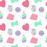 Bath bombs vector seamless pattern. Home aroma bath bombs pattern