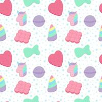 Bath bombs vector seamless pattern. Home aroma bath bombs pattern