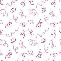 Pink confetti vector seamless pattern