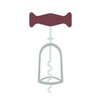 Flat corkscrew vector illustration